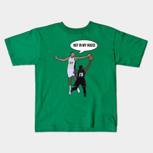 Rudy Gobert - Not In My House Kids T-Shirt by xavierjfong